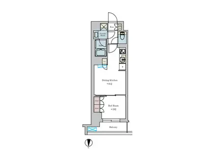 BRILLIA IST 池尻大橋 ブリリアイスト池尻大橋(1LDK/5階)の間取り写真