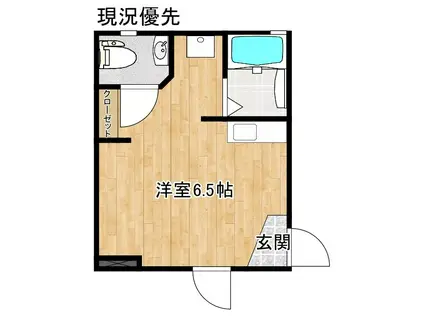 カレント(ワンルーム/1階)の間取り写真