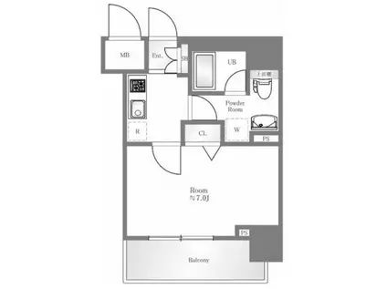 メインステージ森下(1K/11階)の間取り写真