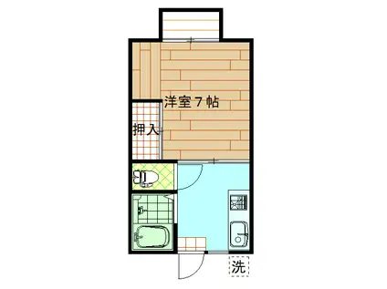 シャトレー根岸台(ワンルーム/2階)の間取り写真