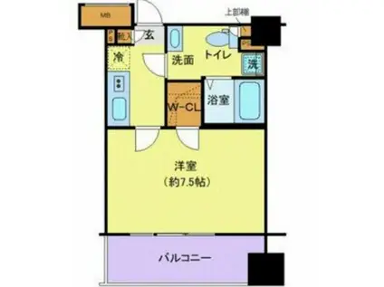 クレヴィスタ蒲田II(1K/3階)の間取り写真