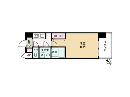 サムティ福島ノース(1K/3階)の間取り写真