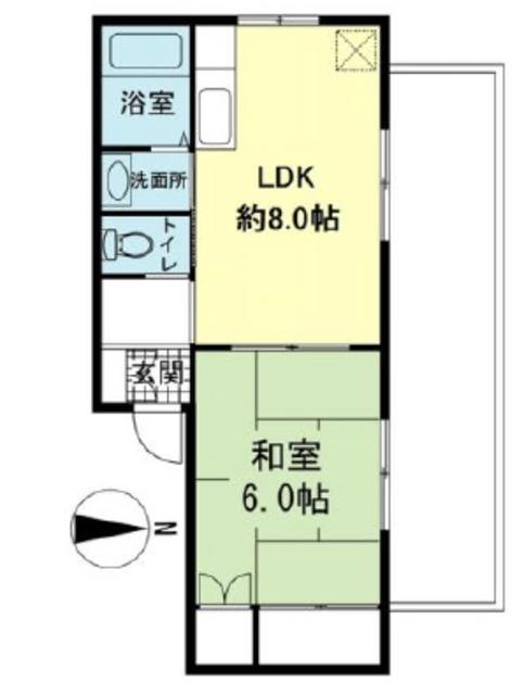 ハーベイカッツハイム(1LDK/3階)の間取り写真
