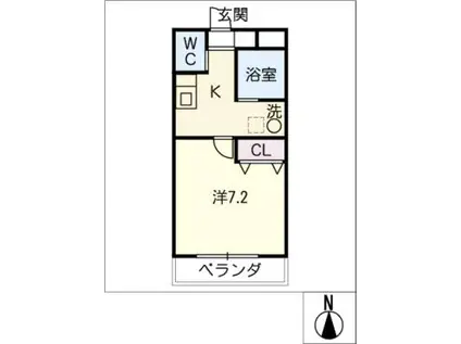 A・CITY野跡(1K/4階)の間取り写真