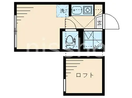 フェリスコーラル(ワンルーム/2階)の間取り写真