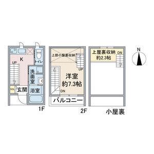 アプトココノ玄馬公園(1K/1階)の間取り写真