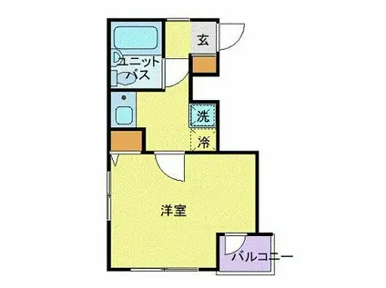 プレール明大前(1K/4階)の間取り写真