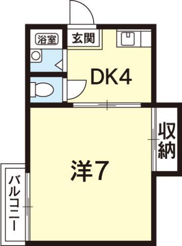 北田ビル(1K/3階)の間取り写真