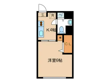 飯田ビル(1K/3階)の間取り写真