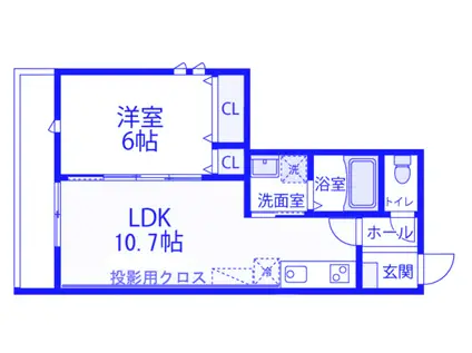 BAUHAUS2(1LDK/2階)の間取り写真