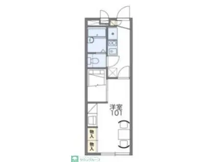 レオパレスウィル(1K/2階)の間取り写真