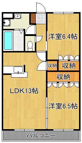 プライムステージ(2LDK/1階)の間取り写真