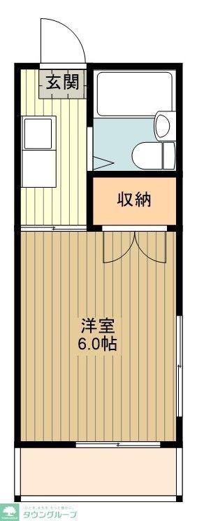田所コーポ(ワンルーム/3階)の間取り写真