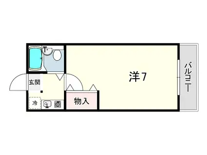 リアライズ六甲1(1K/6階)の間取り写真