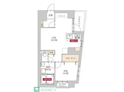 MAHOROBA(1LDK/3階)の間取り写真