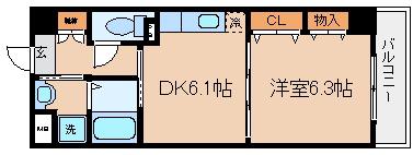 EIGHT KOBE(1DK/7階)の間取り写真