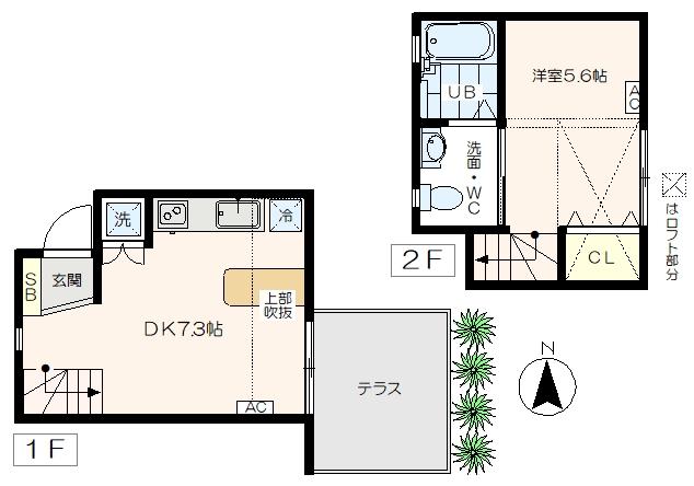 東京メトロ有楽町線 氷川台駅 徒歩9分 2階建 築27年(1DK/1階)の間取り写真