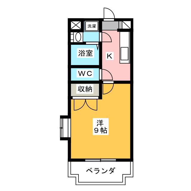 プロムナードI(1K/4階)の間取り写真