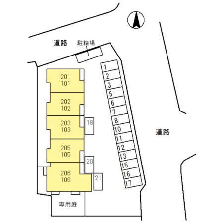 パークス塩屋(2LDK/2階)の間取り写真