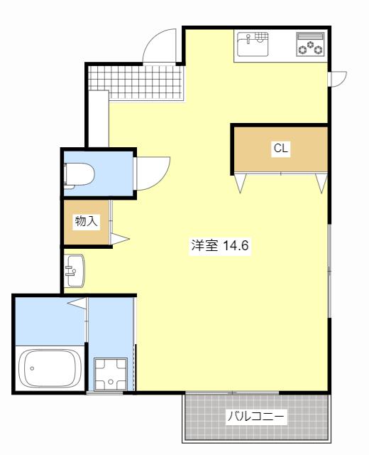 敷島VILLAGE(ワンルーム/1階)の間取り写真