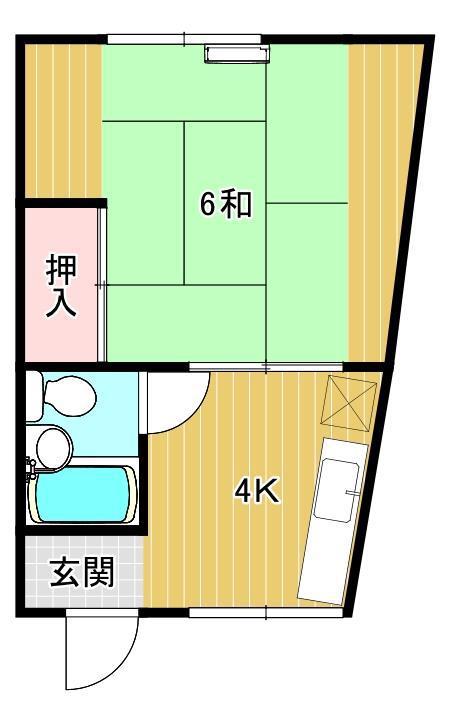 祥光ハイツ(1K/2階)の間取り写真