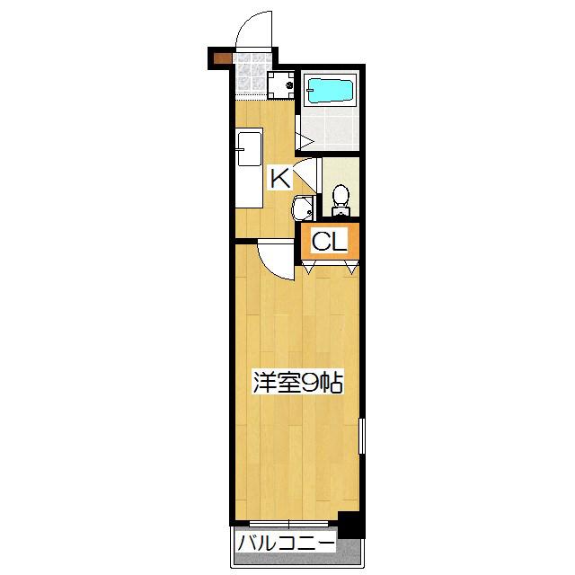 ハウスセゾン両替町(1K/5階)の間取り写真