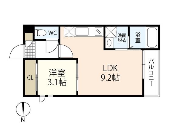 GRANDTIC VILLETTA-N3(1LDK/1階)の間取り写真