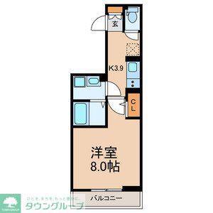 ブルーム(1K/2階)の間取り写真