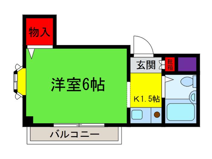 STAGE OHTE (1K/2階)の間取り写真