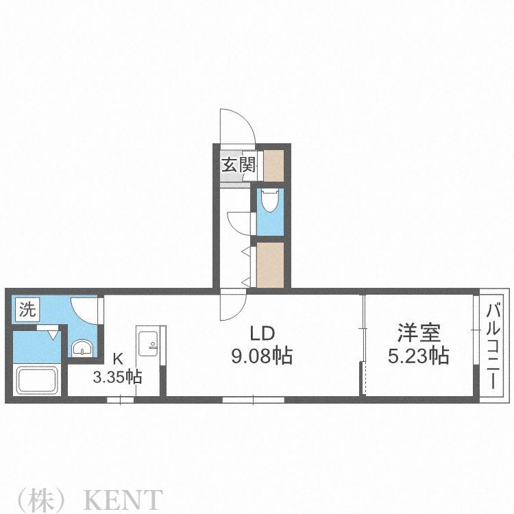 MAURICE(1LDK/3階)の間取り写真