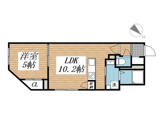 CREAL文京千石II(1LDK/1階)の間取り写真