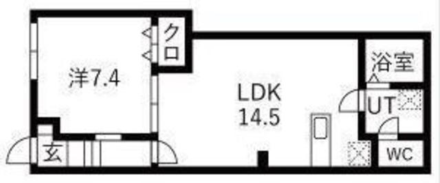 アイリス渋谷(1LDK/B1階)の間取り写真
