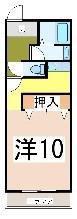 エスポワールM(1K/1階)の間取り写真