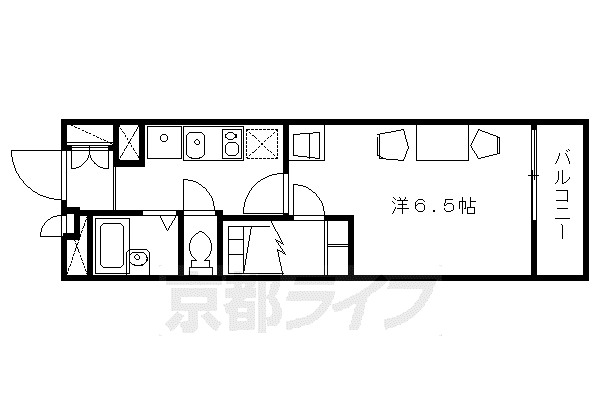 レオパレスプリオール東山III(1K/3階)の間取り写真