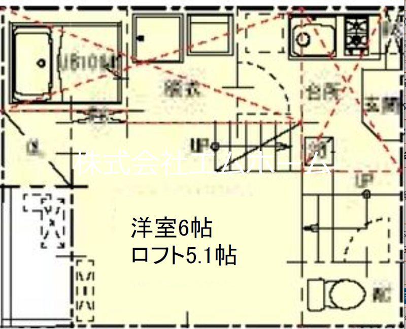 ハーモニーテラス荒中町II(1K/1階)の間取り写真