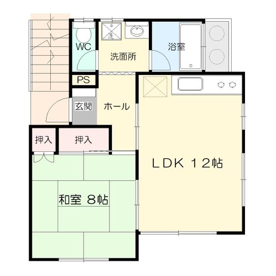 プレテハウス松園(1LDK/1階)の間取り写真
