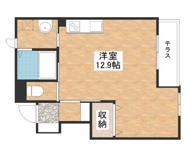 シャトーHIRATA(ワンルーム/1階)の間取り写真