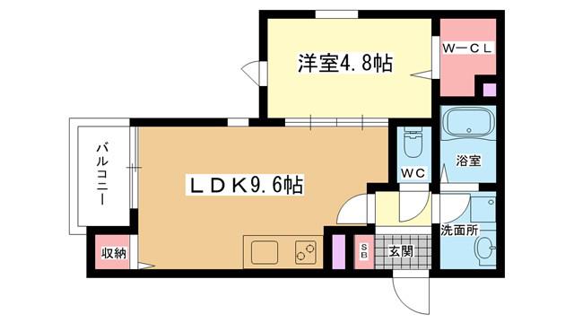 GRAN TOYONAKA(1LDK/2階)の間取り写真