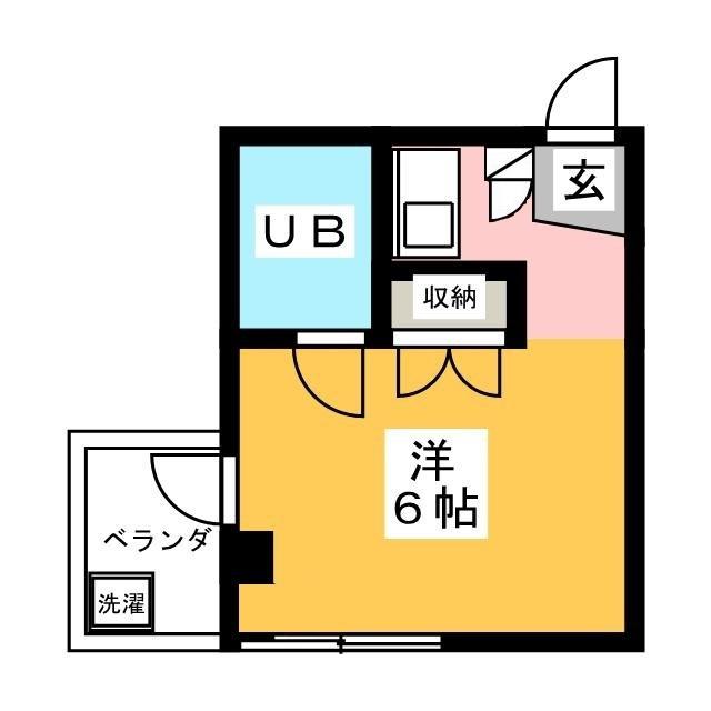エヴァーグリーン(ワンルーム/2階)の間取り写真