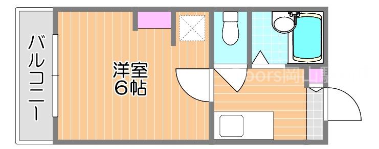 プレアール南方I(1K/3階)の間取り写真