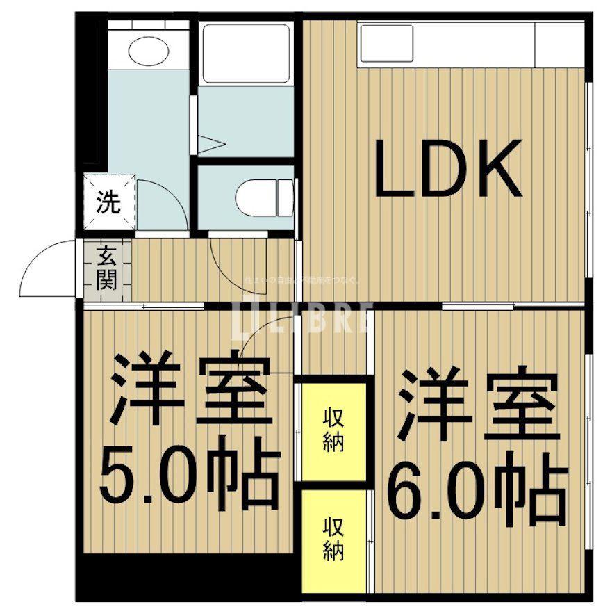 ベルフィオーレ(2LDK/1階)の間取り写真