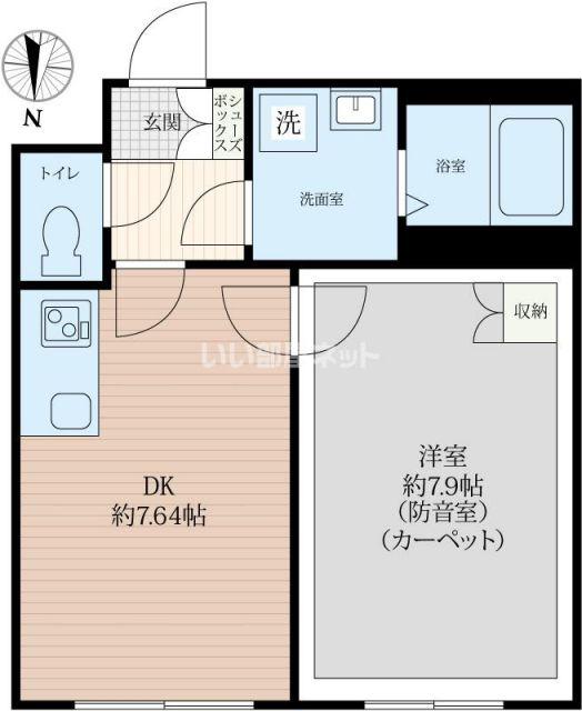 ラシクラス上板橋(1DK/3階)の間取り写真