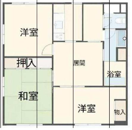 山久マンション塩野(3LDK/6階)の間取り写真