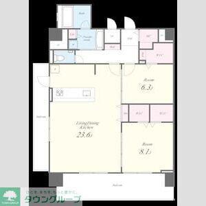 LAA KEA 徳川(1LDK/7階)の間取り写真