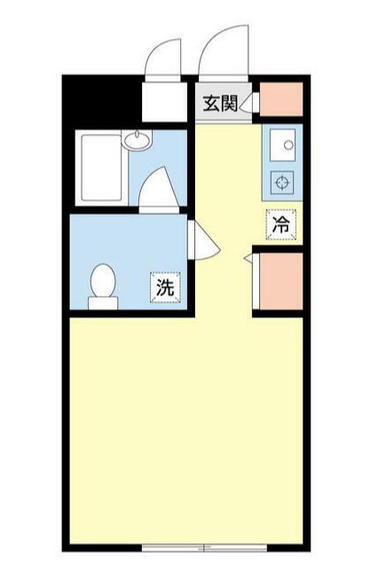 アルカネーロ(ワンルーム/1階)の間取り写真
