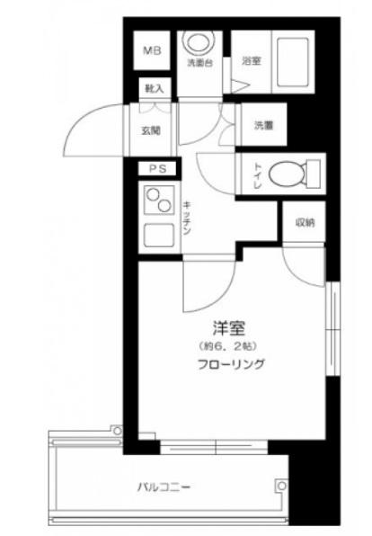 プレール・ドゥーク東京ベイIII(1K/7階)の間取り写真