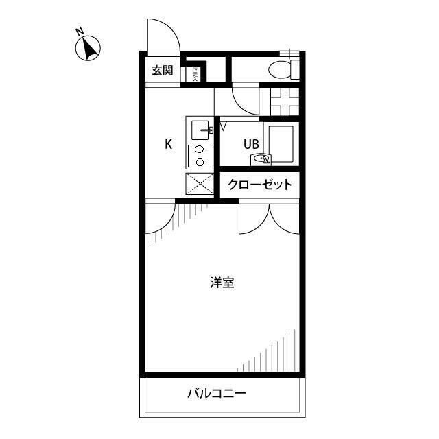 アンプルール フェール ライム(1K/3階)の間取り写真