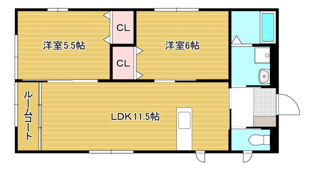 ANNEX I(2LDK/2階)の間取り写真