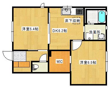 グランメール20(2DK/1階)の間取り写真