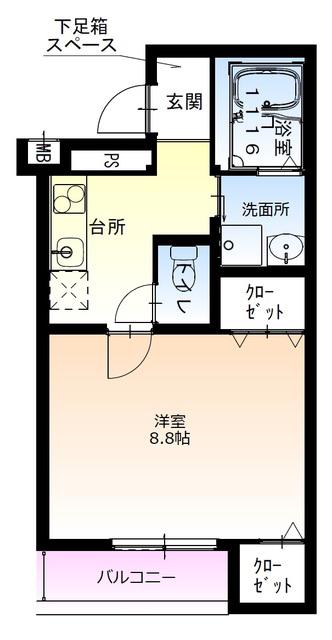 フジパレス十三北Ⅱ番館(1K/1階)の間取り写真